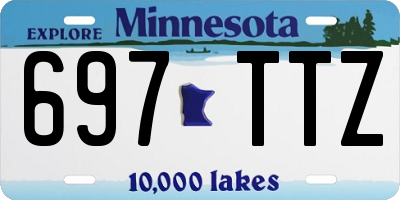 MN license plate 697TTZ