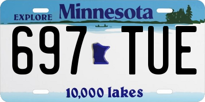 MN license plate 697TUE