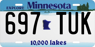 MN license plate 697TUK