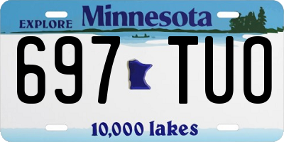 MN license plate 697TUO