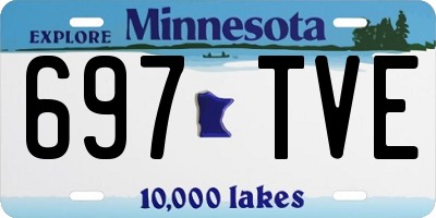 MN license plate 697TVE