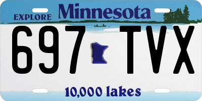 MN license plate 697TVX