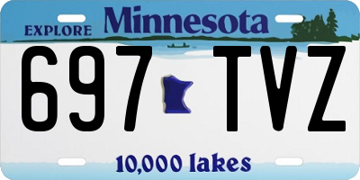 MN license plate 697TVZ
