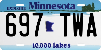 MN license plate 697TWA