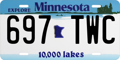 MN license plate 697TWC