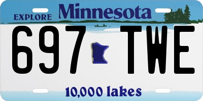 MN license plate 697TWE