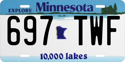 MN license plate 697TWF