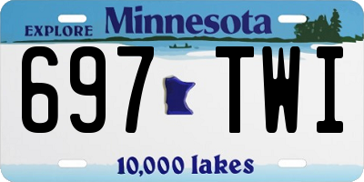 MN license plate 697TWI