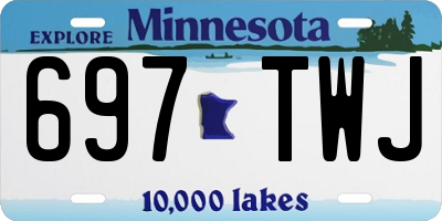 MN license plate 697TWJ