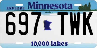 MN license plate 697TWK