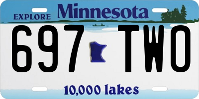 MN license plate 697TWO