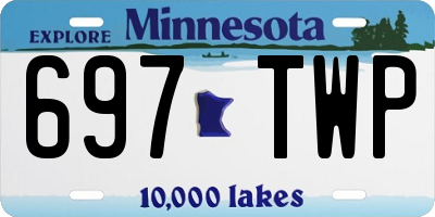 MN license plate 697TWP