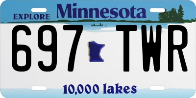 MN license plate 697TWR
