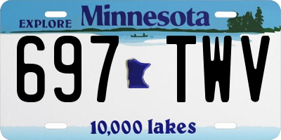 MN license plate 697TWV