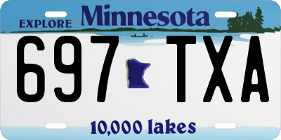 MN license plate 697TXA
