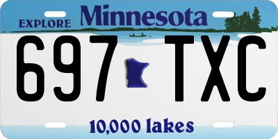 MN license plate 697TXC