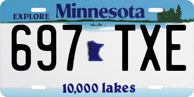 MN license plate 697TXE