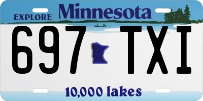 MN license plate 697TXI