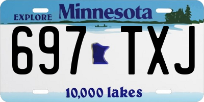 MN license plate 697TXJ