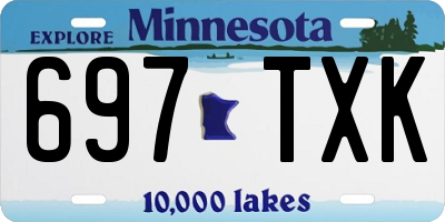 MN license plate 697TXK