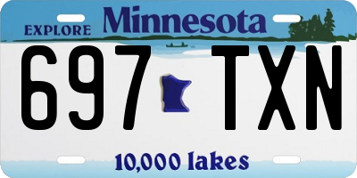 MN license plate 697TXN