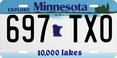 MN license plate 697TXO