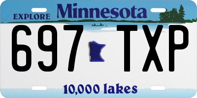 MN license plate 697TXP