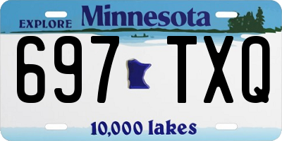 MN license plate 697TXQ