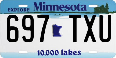 MN license plate 697TXU