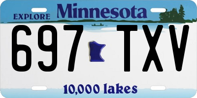 MN license plate 697TXV