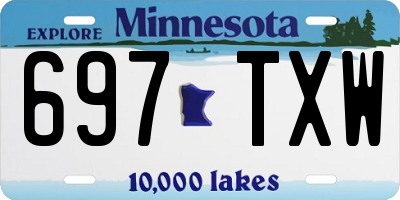 MN license plate 697TXW