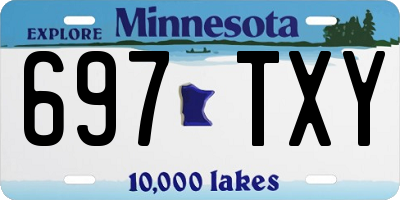 MN license plate 697TXY