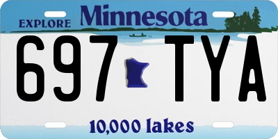 MN license plate 697TYA