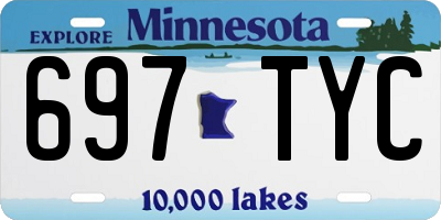 MN license plate 697TYC
