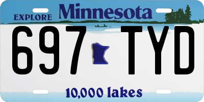MN license plate 697TYD