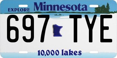 MN license plate 697TYE