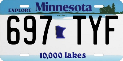 MN license plate 697TYF