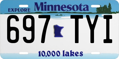 MN license plate 697TYI