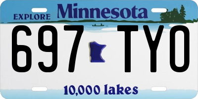 MN license plate 697TYO
