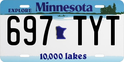 MN license plate 697TYT