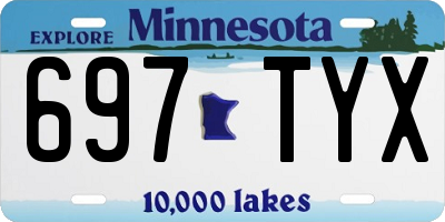 MN license plate 697TYX