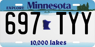 MN license plate 697TYY