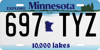 MN license plate 697TYZ
