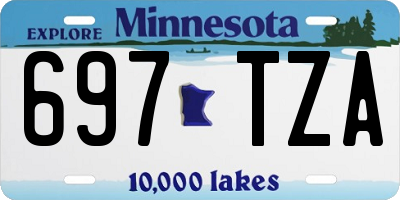 MN license plate 697TZA