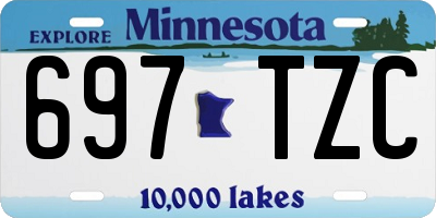 MN license plate 697TZC