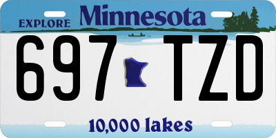 MN license plate 697TZD