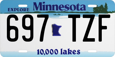MN license plate 697TZF
