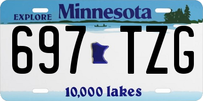 MN license plate 697TZG