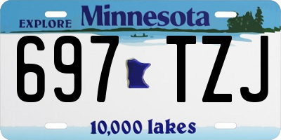 MN license plate 697TZJ