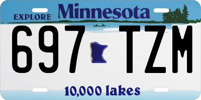 MN license plate 697TZM